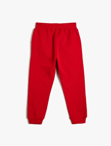 Pantalones de chándal niños rojos Koton jogger de algodón con bolsillos 2