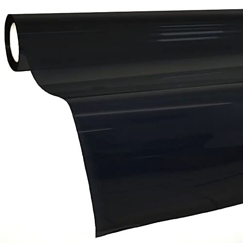 Image of VViViD Transparent Colorful Vinyl Window Tinting Sheets (1.49ft x 5ft, Dark Black Tint)
