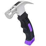 Small Claw Hammer - Mini Hammer for Women&Kids, Camping Hammer, Stubby Tack Hammer, Nail Hammer with Magnetic (Purple)