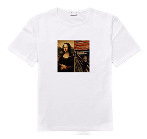 Mona Lisa Scream-Different emotions (Medium, white)
