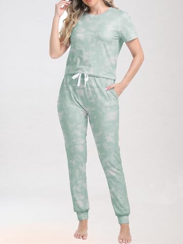 2 Piece Pjs Set For Womens Pajamas Lounge Set Long Sleeve Joggers Pants Sleepwear with Pockets4