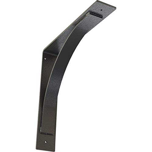 3" W x 16" D x 16" H Morris Steel Bracket, Hammered Gray