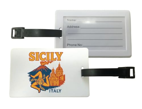 Sicily Italy Vintage Souvenir Design Luggage Tag