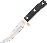 Old Timer 160OT Mountain Lion 9.3in High Carbon S.S. Full Tang Fixed Blade Knife with 5in Clip Point Blade and Sawcut Handle for Outdoor, Hunting and Camping