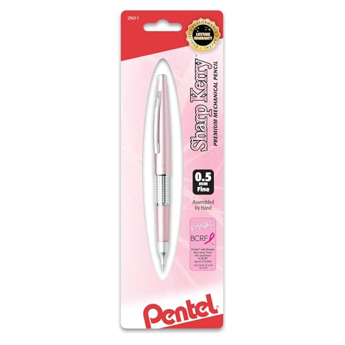 Pentel 10 - Elegant Automatic Pencil, .5mm, Glossy Metallic Pink (P1035BPP-BC)