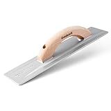 Goldblatt Cast Magnesium Hand Float, 16 in. x 3-1/2 in. Concrete Hand Float with Beveled Blade, Beech Wood...