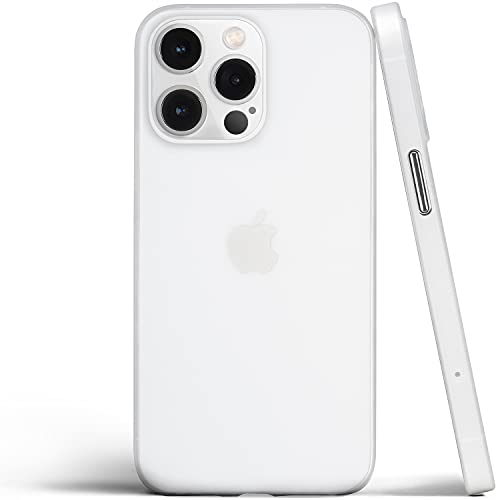 totallee Thin iPhone 13 Pro Case, Thinnest Cover Ultra Slim Minimal - for Apple iPhone 13 Pro (2021) (Frosted Clear)
