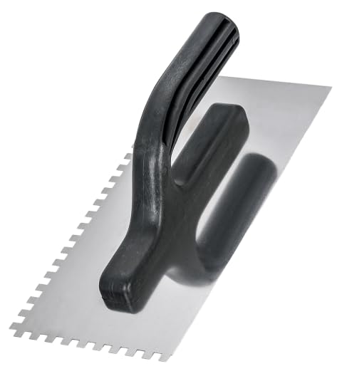 Llana dentada de 4 mm | Espátula dentada profesional de acero inoxidable – Llana dentada 4 x 4 mm