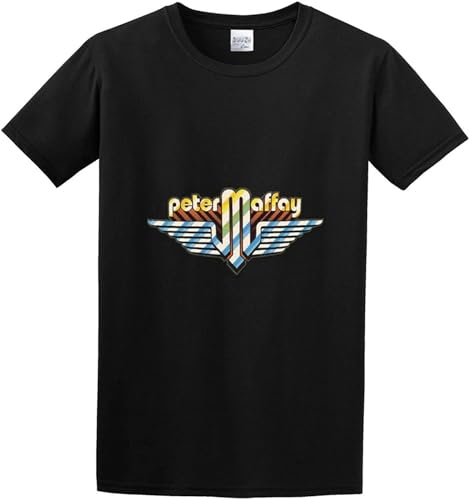Photo de Men's Maffay Peter Logo T-Shirt Print Tees Short Sleeve O Neck Black M