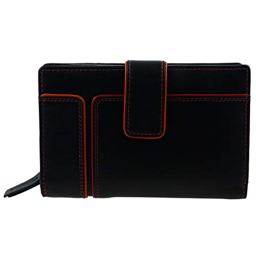 Porte-monnaie compact Prime Hide noir taille M fini les sacs encombrés