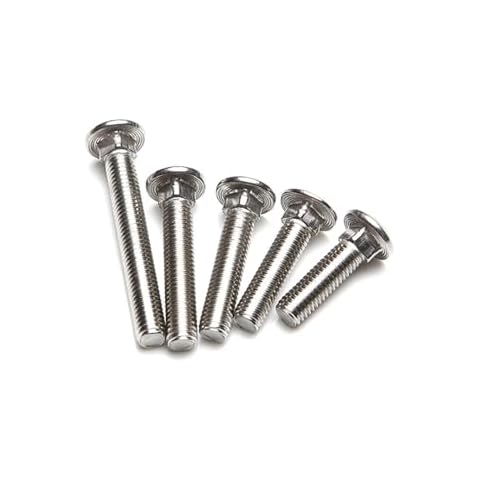 SEIDER 10/20pcs M3 M4 Carriage Bolts 304 Stainless Steel GB12 Round Head Square Neck Screws Bolts Length 30mm Cover
