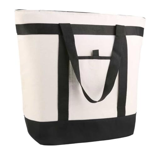 CIVJET Insulated Cooler Bag, Tote Bag for Grocery Shopping,