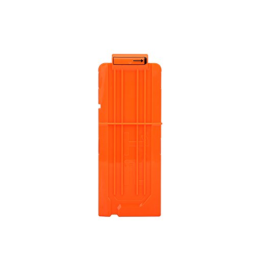 VGEBY1 Soft Bullet Clip, 12 Dart EVA Plastic Toy Gun Toy Cartridge Holder for Toy Gun(Transparent Orange)