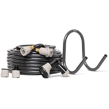 HOSELINK 100ft 5/8" Superflex PVC Garden Hose with Hanger Pack, Kink-Resistant, Easy Install, Includes Quick-Connect Fittings and 8-Pattern Spray Nozzle