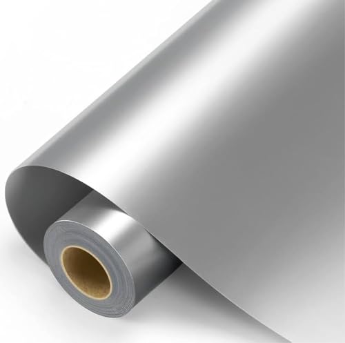 Image of Matte Silver Metallic Vinyl Car Wrap Paint Replacement Film Roll with Nano Air Release Technology, Stretchable & Waterproof. (24 x 150 inch, Silver Matte Metallic)