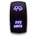 SIDE LIGHTS - Blue - STARK 5-PIN Laser Etched LED Rocker Switch Dual Light - 20A 12V ON/OFF