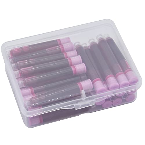 SIPLIV 35 PCS Ink Cartridges, 3.4 mm Bore Diameter Fountain Pen Calligraphy Pen Refill Ink Cartridges - Pink - Image 4