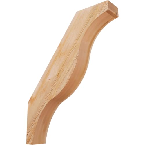 Ekena Millwork BRC06X32X40FST00RWR 6"W x 32"D x 40"H Funston Rough Sawn Knee Brace, Western Red Cedar