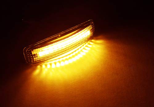RZG Lot de 2 clignotants latéraux à LED ambrés Voyant latéral Voiture lumière latérale Compatible avec LR Freelander 2 Discovery Series 3 4 RR Sport Noir