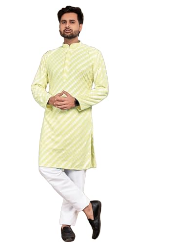 Pyjama Kurta Chikan luxueux en rayonne pour homme élégance festive 10515