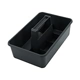 SP Berner | Organizador Productos Limpieza Bajo Fregadero | Cesta Organizadora con Asa en Color Negro