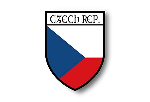 Akachafactory Autocollant Sticker Voiture Moto Blason Ville Drapeau Republique tcheque