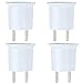 Produktbild E27 Adapter mit mittlerer Basis, 4 Stück, Wandelt Steckdose in Lampenfassung, EU-Stecker auf E27 Glühbirnenfassung, Lampenfassung, weiß