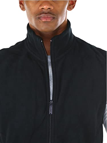 Image of ToBeInStyle Men's Zip Up Sleeveless High Collar Polar Fleece Vest