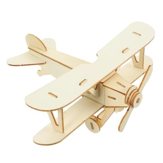 SAFIGLE Solar-Holzflugzeug Bausatz:Solarenergie Hölzerne Sammlung 3D Puzzle Model Kit - flugzeugmodell holzhandwerk Baukasten Kinder Pädagogisches Spielzeug DIY-Geschenke
