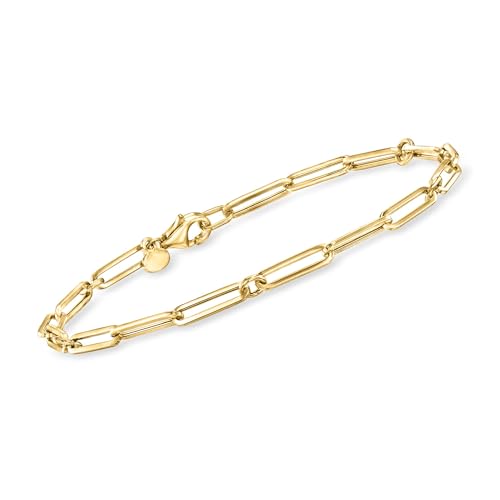Ross-Simons Italian 18kt Yellow Gold Paper Clip Link Bracelet