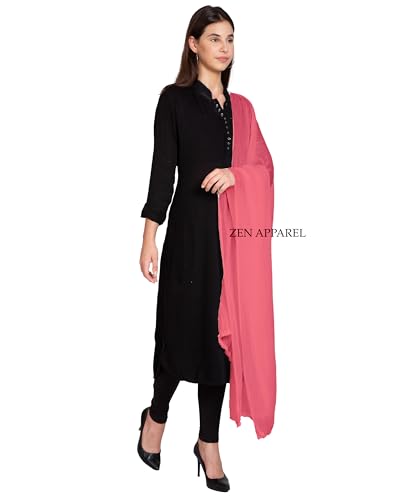 Image of Zen Women's Solid Premium Cotton Dupatta 2.25 Meters 100% Pure Cotton