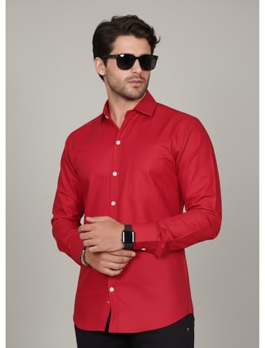 Image of Diverse Men's Solid Formal Shirt | Premium Poly Cotton Full Sleeve Regular Fit Shirt for Men | Stylish Office, Business & Casual