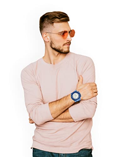 Image of Fluid Analog Silver Dial Men's Watch-FL-002-BL-SL