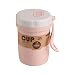 QTZTZ Kubek kubek do zupy kubek śniadaniowy przenośny poręczny kubek izolacyjny kubek na wodę mikrofalówka szczelna puszka na zupę, różowy