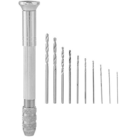 FTVOGUE Hand Twist Drill with 10 Bits Cover