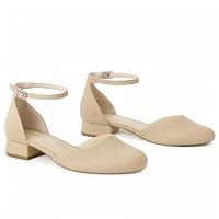Ankis Damen Pumps, geschlossene Rundspitze, niedriger Blockabsatz – Ansicht 7