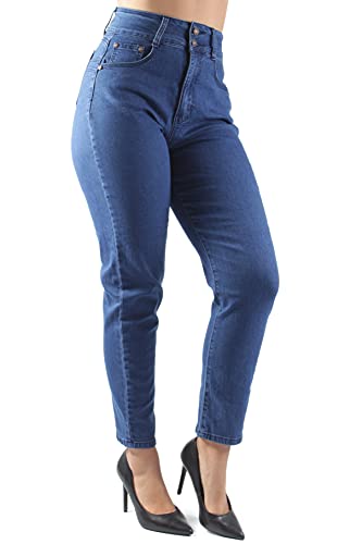 Women's Juniors Butt Lift, Push Up, Mom-Fit High Waist Loose Skinny Jeans (2126)