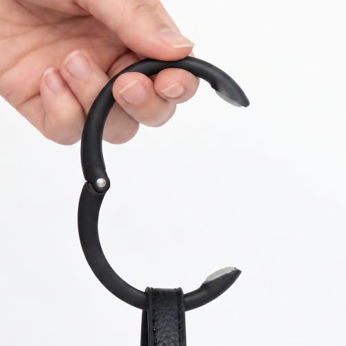 Clipa Taschenhaken PVD mattschwarz der Ring öffnet sich in einem Haken und rastet in nur 1/2 Zoll Platz ein hält 15 kg 3 Jahre Garantie