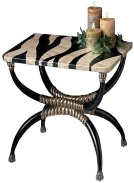 Butler Specialty Company Zebra Fossil Stone Accent Table, Zebra