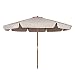 Produktbild Sekey® Sonneschirm 300 cm Holz-Sonnenschirm Marktschirm Gartenschirm Terrassenschirm Rund UV50+ (300cm ohne Neigung, Taupe)