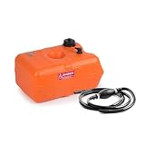 wellenshop Benzintank Boot 22 Liter mit Tankanzeige – Komplettset mit Pumpball & 2,15-m-Benzinschlauch (bis 15 bar) – HDPE Kraftstofftank Außenborder, UV-beständig, Schnellkupplung