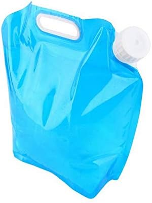 FISHSHOP Folding Water Container Outdoor Folding Water Bag Container BPA Free Non-toxic Odorless Water Storage Bag for Camping Hiking Picnic BBQ Foldable Blue