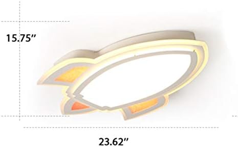 Dimensions of the LITFAD Simple Cartoon Rocket Dimmable LED Ceiling Light