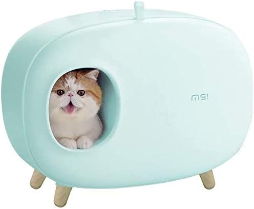 BlueSnail MS Cat Litter Box for Easier Handling of Cat Litter, with Cat Litter Scoop, Prevent Sand Leakage, Easy to Clean, Easy Assembly…