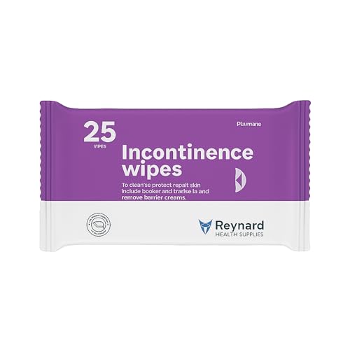 Reynard Health Supplies Incontinence Adult Wipes - Pack of 1 - White - RHS103-33 x 22 cm - 25 Wipes Per Pack