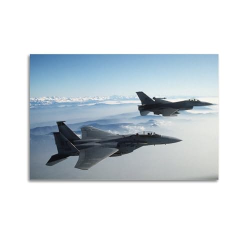 Tableau F-15 Eagle avion de chasse, poster décoration murale 40x60