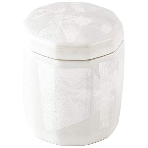 はせがわ（Hasagawa） Hasegawa 九谷焼 Kutani Cremation Urn with Elegant White Silver Accents - A Perfect Way to Remember Cover