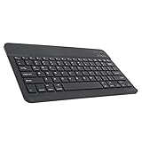Bewinner 12,9-Zoll-Funktastatur, Ultraschlanke, Tragbare, Wiederaufladbare Bluetooth-Tastatur für Mehrere Geräte, Kompatibel mit Pro, Mac, PC und -Tablet (Black)