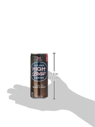 High Brew Coffee, Cold Brew, Dairy Free Black & Bold, 8 Fl Oz #TOP2