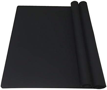 EPHome 2Pack Extra Large Multipurpose Silicone Nonstick Pastry Mat, Heat Resistant Nonskid Counter Mat, Table Mat, 23.6''x15.75'' (Black)
